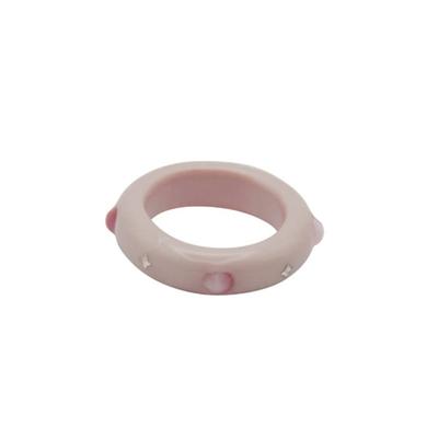 Nff leuchtender Edelsteinring-rosa