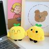 New Creative Small Yellow Chicken Plush Toy Personalized Sprouted Chicken Keychain Cute School Bag Pendant