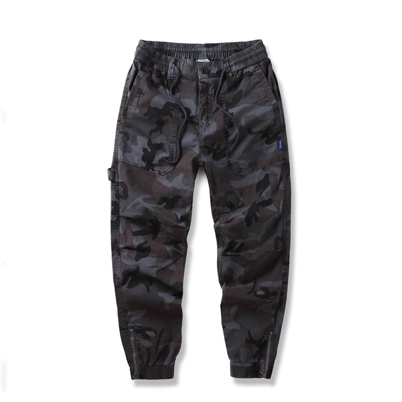 Autumn Men's Camouflage Cargo Pants Ankle-Length Multi-pockets Tooling Overalls Outdoor Trousers Casual Leisure Joggers Pants