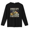 Forklift Certified T Shirt Funny Gift Bf25a Vintage Washed Versatile Casual Streetwear Soft Homme Breathable Stylish Graphic