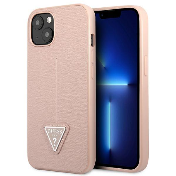 Guess Guhcp13Spsatlp Iphone 13 Mini 5,4 Różowy/Pink Hardcase Saffianotriangle Logo