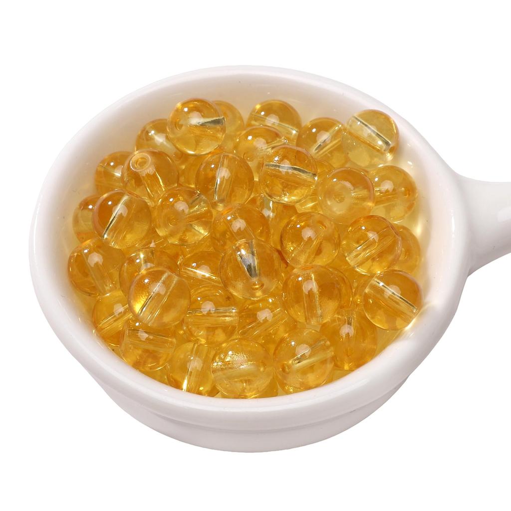 20-50Pcs High Transparency Glass Beads Loose Spacer Beads for Jewelry Making DIY Bracelet Necklace