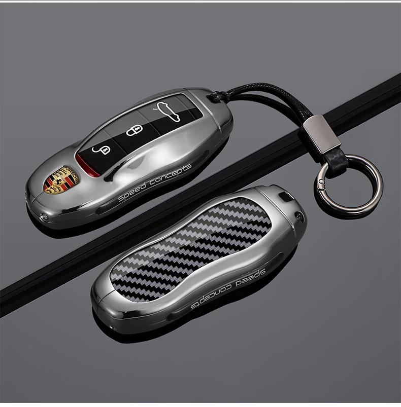 Compatible Key Case Shell for Porsche Cayenne, Panamera, Taycan, 911, Macan, 718