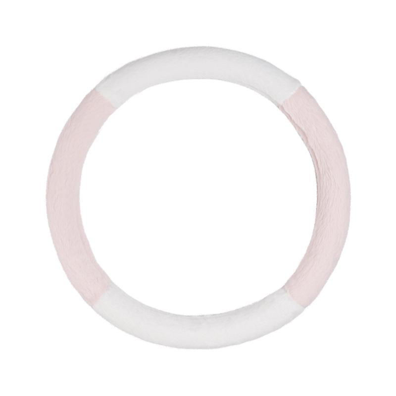 Autumn and winter car steering wheel cover, simple splicing steering wheel cover, plush, comfortable, warm, antifreeze steering