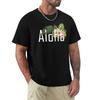 Aloha Hawaii Plumeria Watercolor Floral Classic Typography T-Shirt Customs Cute Clothes Aesthetic Men Graphic T Shirts
