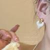 Romantic~ drip glaze love earrings women's summer temperament advanced sense niche stud earrings new trendy