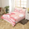 Japanese-Style Pink Wave Three-Piece Quilt Cover Digital Printing Bedding Set Bed Cover