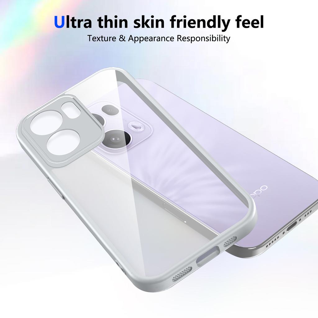 For Oppo Reno 13F CPH2699 Case Air Cushion Shockproof Silicon Bumper Clear Matte Back Cover Hard Phone Case for Oppo Reno 13F 4G