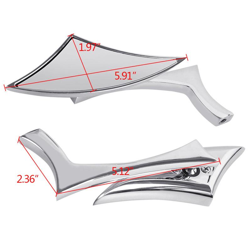 Blade Chrome zrcátka motocyklu hliník pro Honda VTX1300C Fury VT13CX VT1300CX zpětné zrcátko 8mm 10mm moped