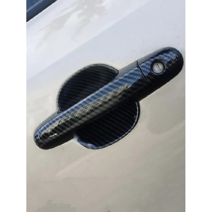 New Chrome Carbon Fiber Car Door Handle Cover Bowl Trim Stickers Overlay For Kia Forte Cerato 2009 2010 2011 2012 2013