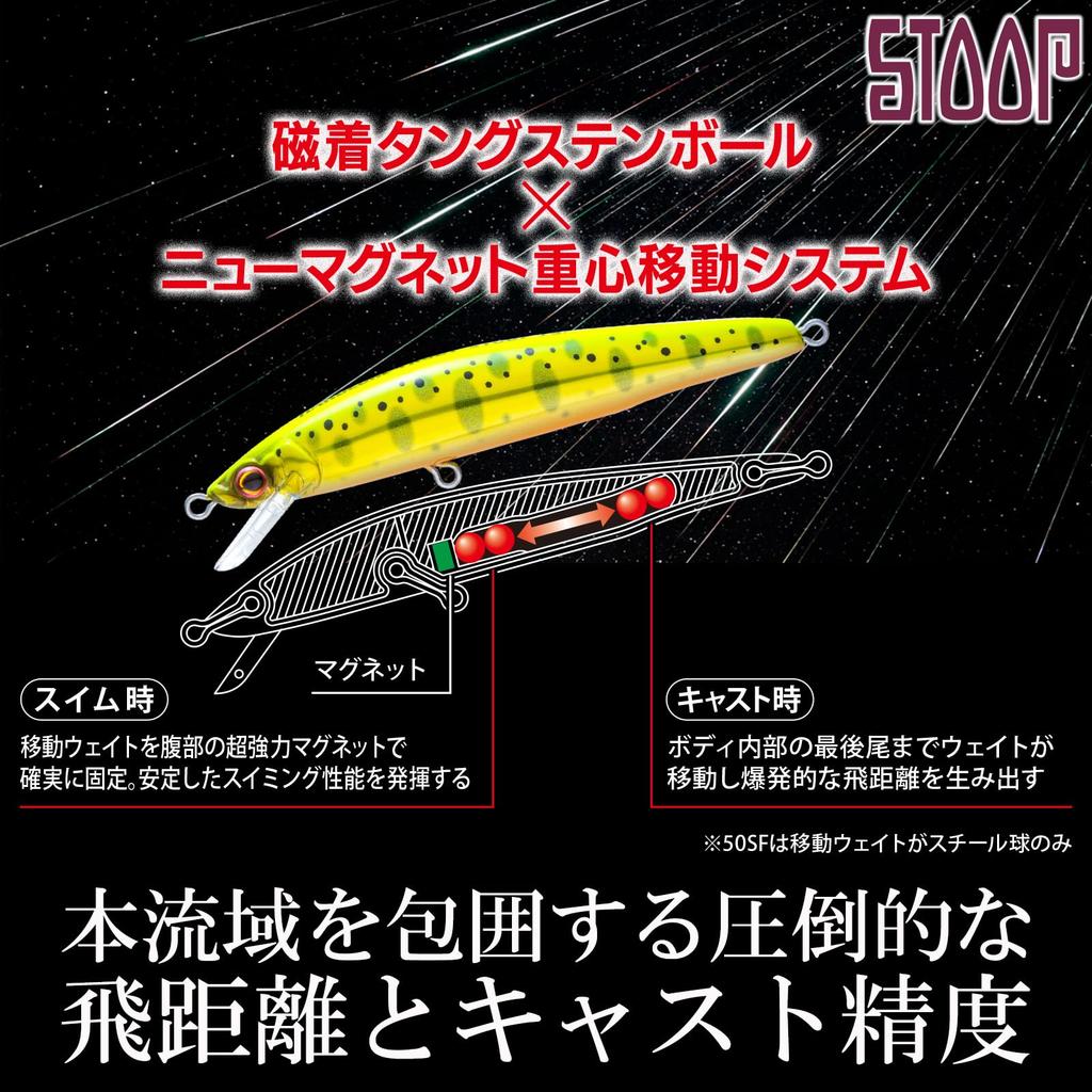 DUEL Hardcore Trout Minnow Stoop 90mm Matt Chart Yamame Floating