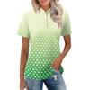 Women's Casual Polo Shirt Short Sleeve Loose Fit Top Button Down Collar Lightweight Breathable Fabric Summer Wear