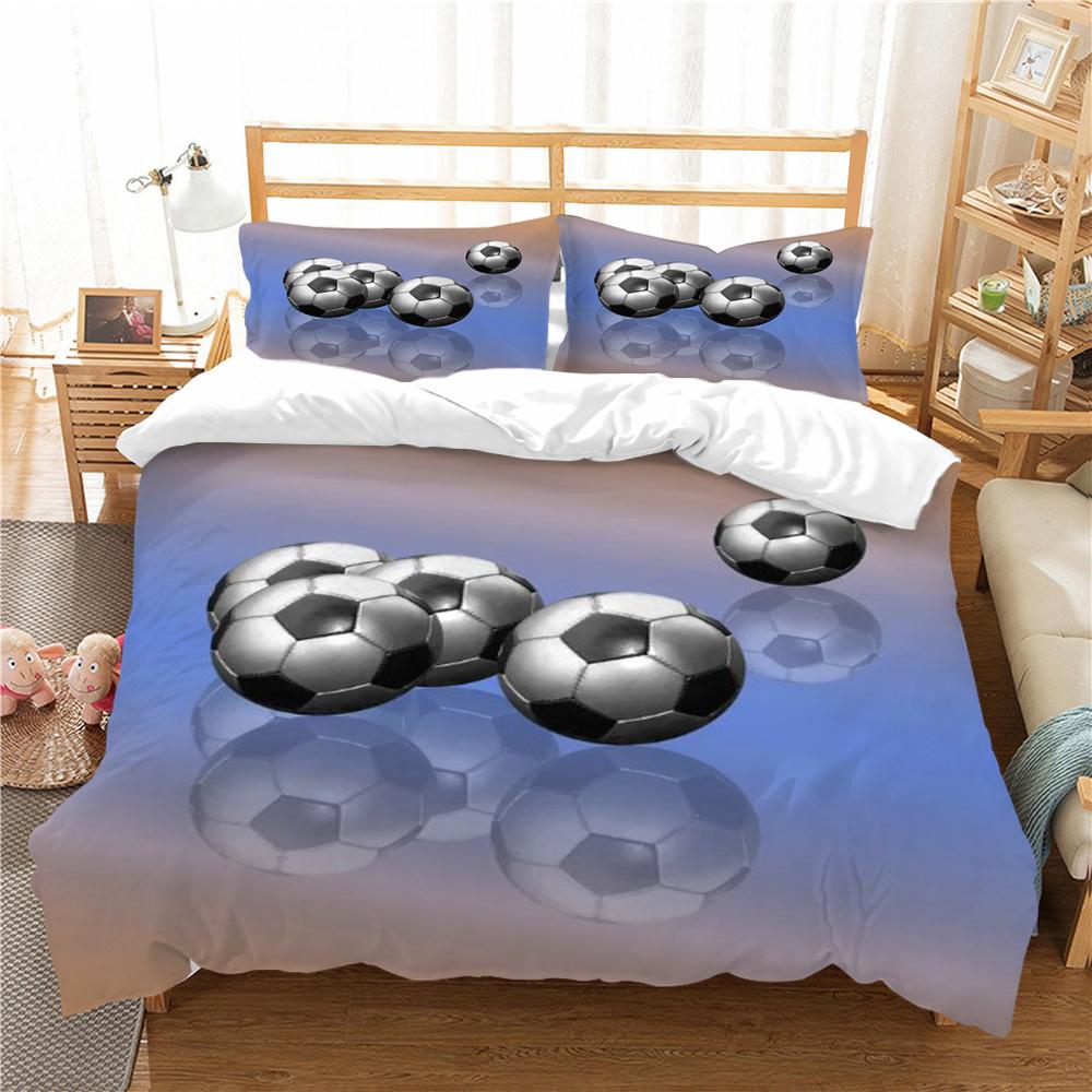 Hot Sell Bedding Cover Sets Football Home Textiles Bed Quilt Cover Bedding Set 3D Duvet Cover Comfortable Bedclothes Microfiber Quilt Cover