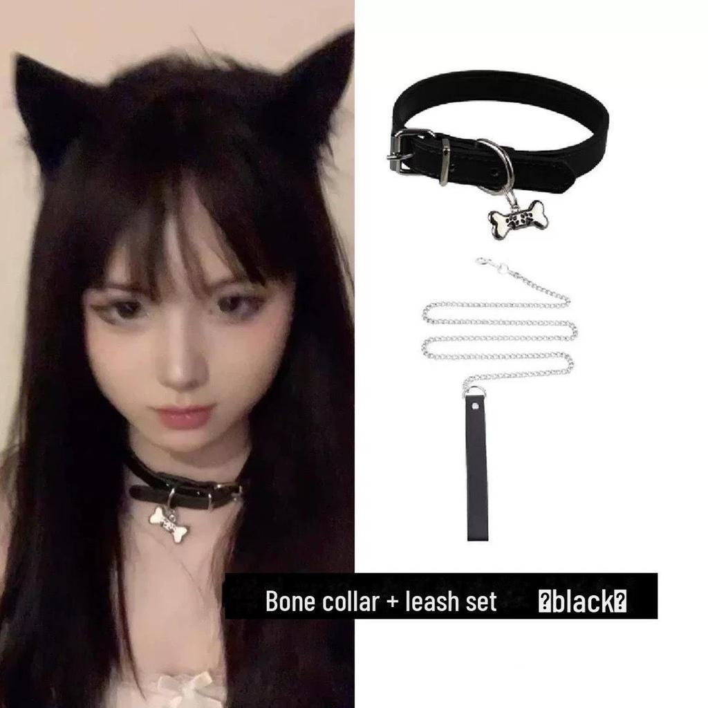 Y2K Cat Claw Pendant Choker: Trendy Leather Necklace for Hot Girls