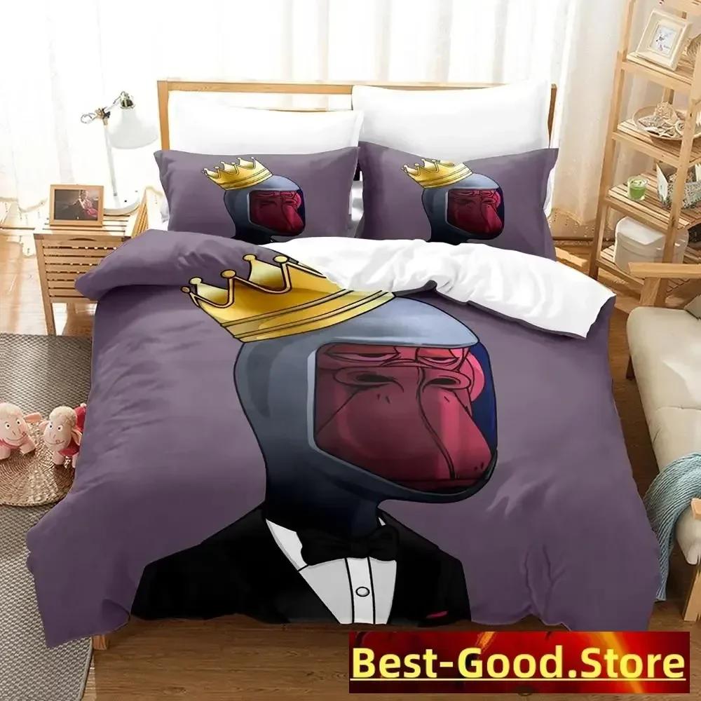 Bored Ape Yacht Club BYAC NFT Bedding Set Printed With Pillowcase Bed Duvet Cover Soft Single Double Queen Super King Size