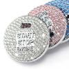 Car Ignition Start Button Diamond Rhinestone 3D Metal Stickers Decor Auto Motorcycle Universal One-click Start Bling Decor Decal