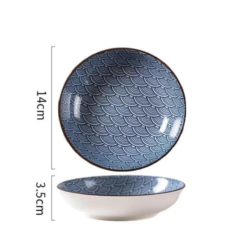 1/ 4pcs Japanese Sushi Plate Creative Ceramic Plate 5.5inch Small Dessert Dish Barbecue Hot Pot Dish Household Fruit Plate