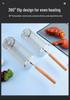 Portable Round 304 Stainless Steel BBQ Grill with Wooden Handle