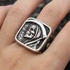 Vintage Edelstahl Tod Sense Totenkopf Ringe für Männer Punk Hip Hop Dominanter Totenkopf Ring Party Biker Schmuck Geschenke Großhandel
