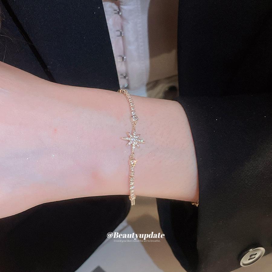 Zirkonia Sternenburst Armband im koreanischen Stil: Elegantes, luxuriöses und vielseitiges Modeaccessoire