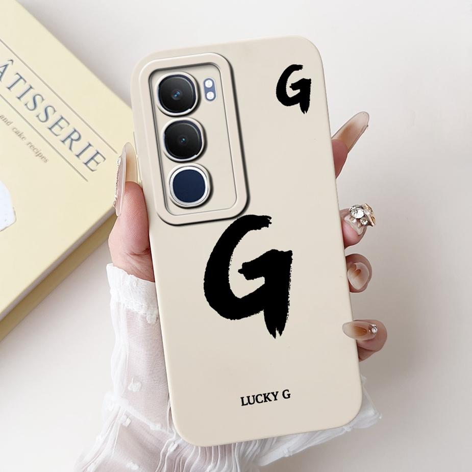 Für Vivo Y19s 4G Hülle V2419 Luxuriöse Glücksbuchstaben Cover Stoßfeste Weiche TPU Handyhülle Für Vivo Y19s Y 19 s VivoY19s Fundas Coque
