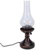 Vintage Table Lamp with Crackled Glass Shade 40W E27 Rustic Small Antique Desk Lamp Bedside Decor for Farmhouse Bedroom