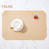 Rectangle Faux Leather Placemat Modern Waterproof Heat-Resistant Non-slip Heat Insulation Dishwasher Safe Dining Table Protection Decoration