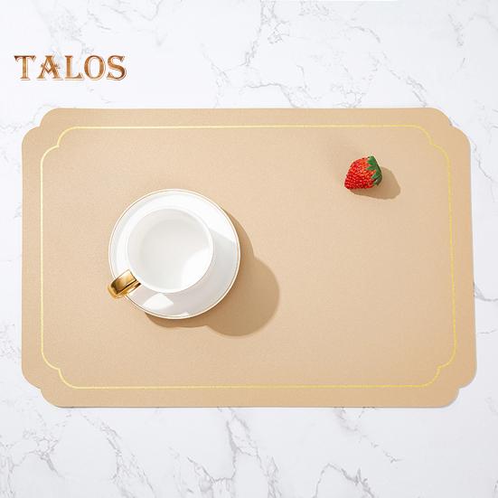 Rectangle Faux Leather Placemat Modern Waterproof Heat-Resistant Non-slip Heat Insulation Dishwasher Safe Dining Table Protection Decoration
