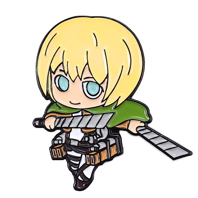 Stylish Eren Yeager Brooch Featuring Alluring Anime Design Ideal For Personal Accessories