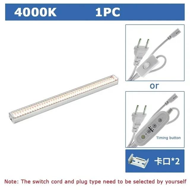 Newest 1/2/4/6PCS Full Spectrum LED Growing Lights for Greenhouse Plants Veg Flowers Fill Light Soilless Cultivation Lamps Hot