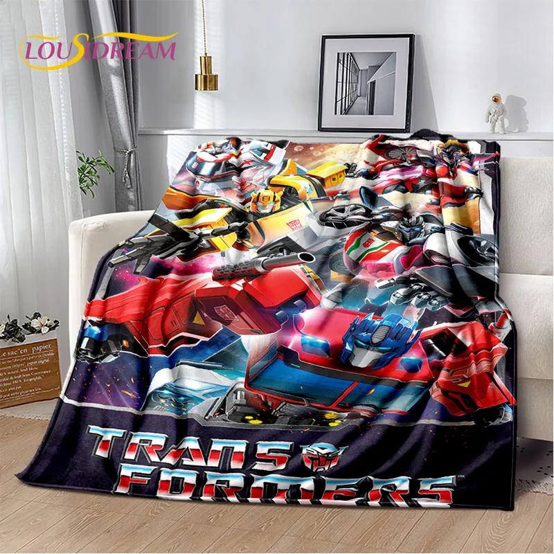 3D T-Transformers Cartoon Autobots Blanket,Soft Throw Blanket for Home Bedroom Bed Sofa Picnic Travel Office Rest Cover Blanket