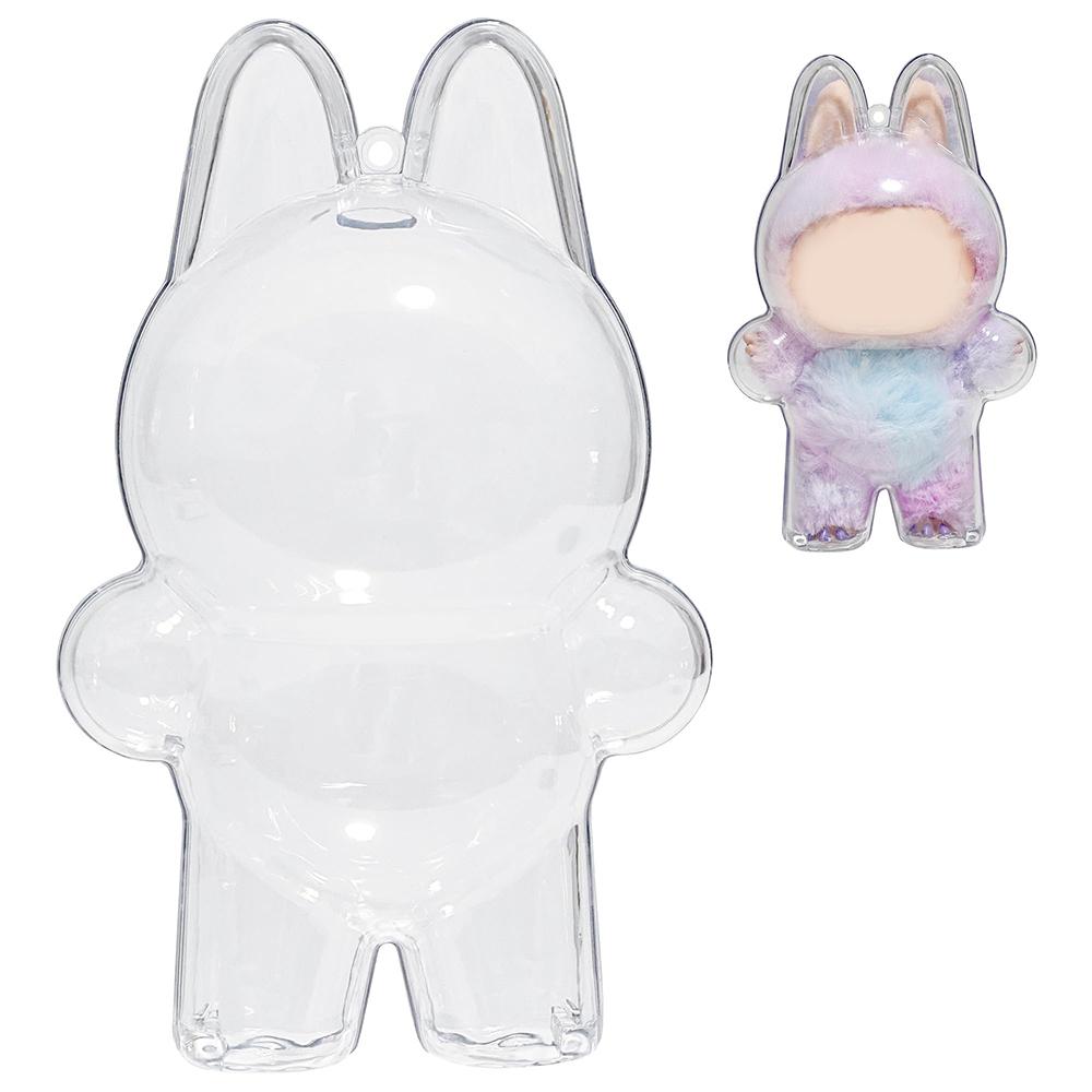 

V1 V2 V3 V4 Case For Labubu,Protective Keychain For Doll Have A Seat Transparent Pvc Case Doll Protector Cover And Dust Cover One Size