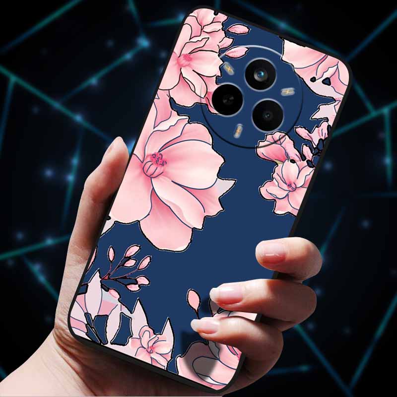 For Realme 14 Pro 5G Case 14Pro+ Soft Silicone Bumper 3D Flowers Emboss Phone Cases for Realme 14 Pro+ Plus Back Covers Shells