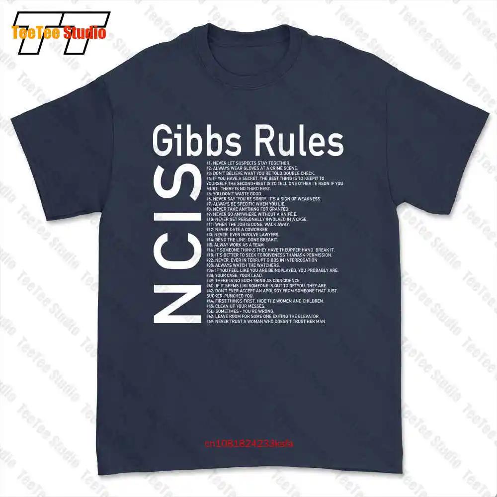 Ncis Gibbs Rules Black Men Tshirt Tee 56WX