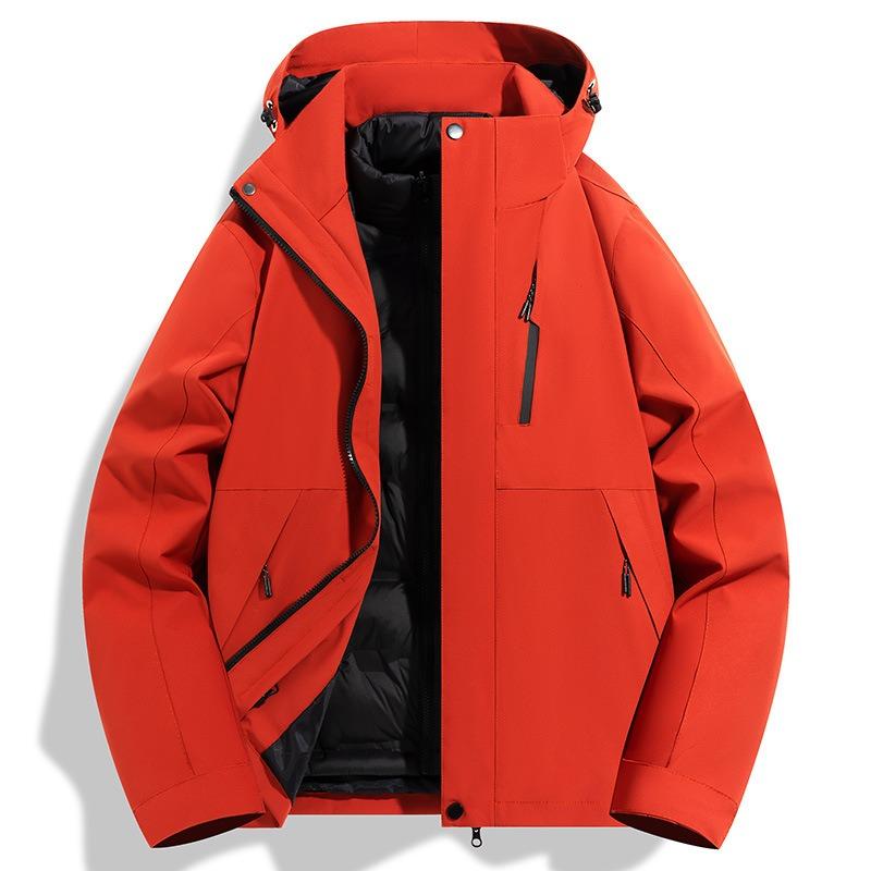 Jacket Women's 2025 New Three-in-one Removable Windproof and Waterproof Mountaineering Suit Autumn and Winter Coat Men