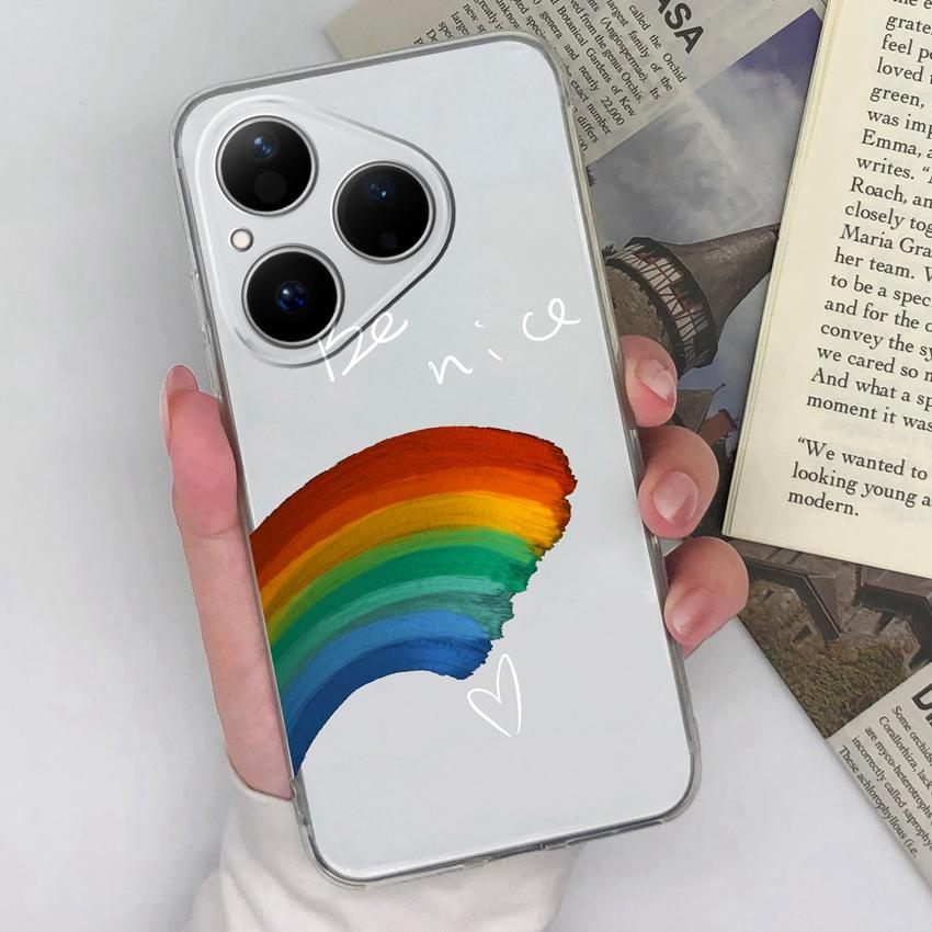 

Для Huawei Pura 80 Pro Ultra Honor 400 Smart Magic5 Чехол для телефона Красивые радужные узоры Прозрачный силиконовый Нескользящий чехол Для корпуса Huawei Capa Honor 400 Smart 5G