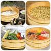 Creative Wood Box Rustic Japanese Steamer Barrel Tableware Rice Sushi Bowl Bucket Tub  Food Serving