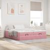 Maison Exclusive - Cadre de lit ottoman avec matelas rose 160x200 cm velours