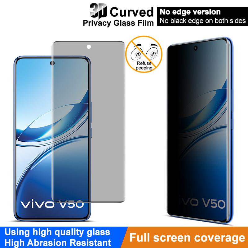 IMAK For vivo V50e 5G/V50 5G Anti Spy Tempered Glass Screen Protector (No Edge Version)