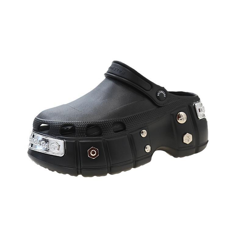 2025 Paris Stație Europeană pantofi cu orificii pentru brioșe platformă pentru bărbați de cuplu papuci cu cap de geantă sandale pentru femei antiderapante și deodorante