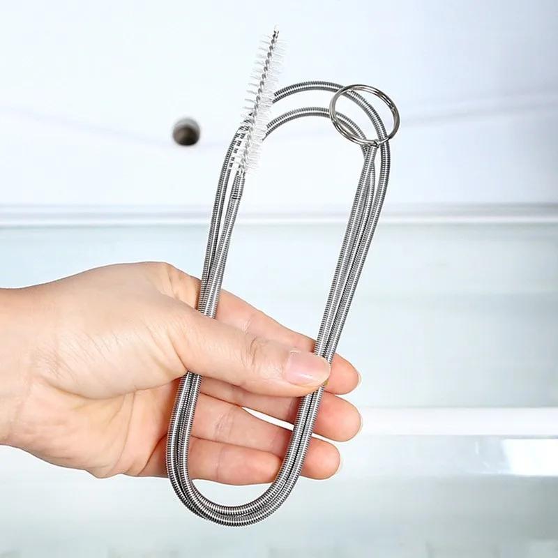 Portable Refrigerator Drain Cleaning Dredge Tool Drain Hole Kit Wash Brush Suction Syringe Hose Home Fridge Cleaner Sticks