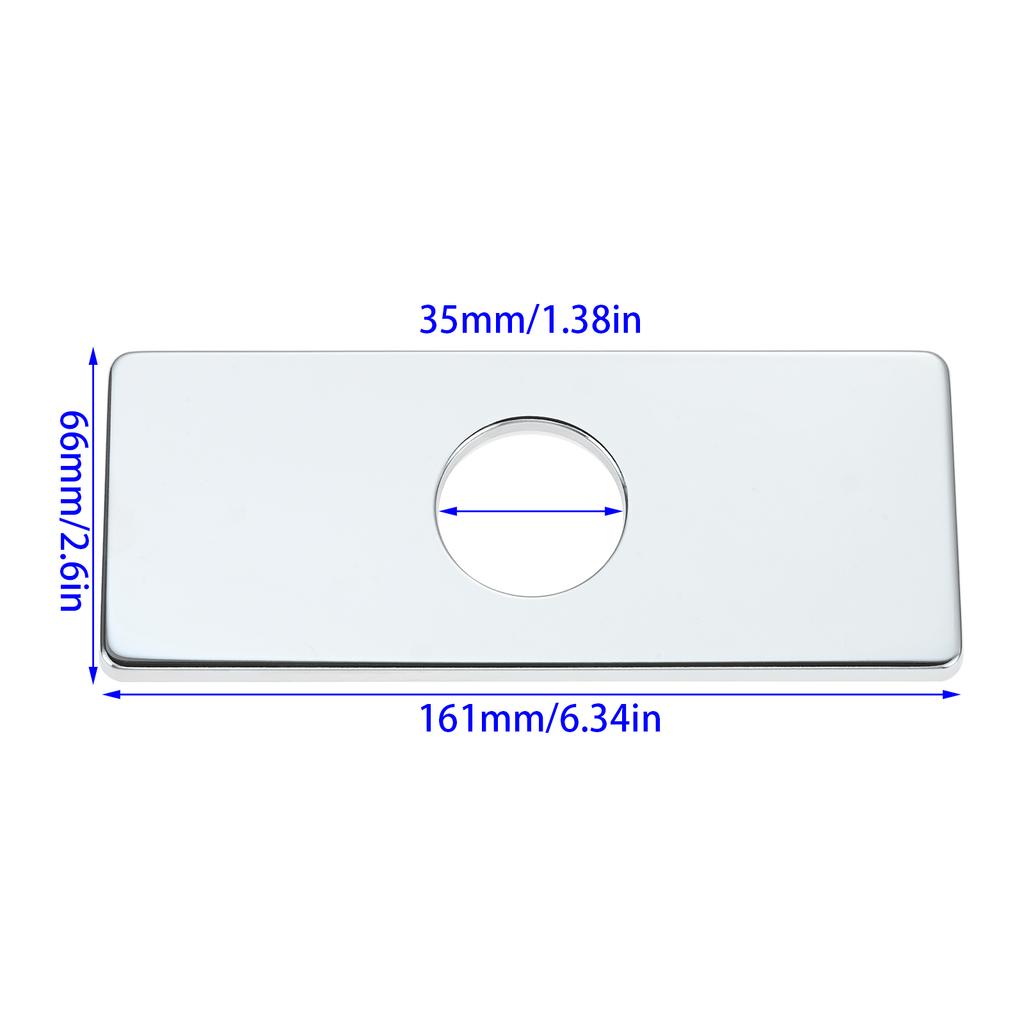 1PC Faucet Cover Plate Stainless Steel Deck Plate for Kitchen Sink Single Hole Bathroom Decorative 1-3 Hole Faucet Hole Cover