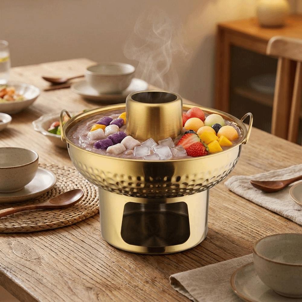 Double Ear Dessert Hotpot Traditional Tom Yum Hot Pot Durable Charcoal Hot Pot Restaurants