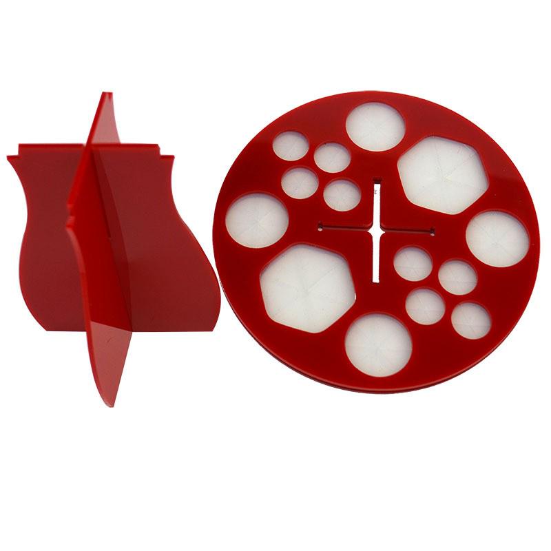 14 Hole Makeup Brush Drying Rack Makeup Brush Holder Drying Stand Organizer Round Shape Acrylic Storage Tray