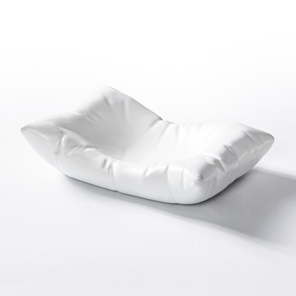 New product rectangular pillow plate ins creative white high-end hotel square plate