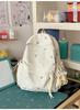 Schoolbag new solid color schoolbag female college student cute embroidery large capacity computer backpack lightweight junior high school schoolbag