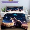 3pcs Anime Cat Bedding Set - Includes One Quilt Cover and Two Pillowcases (No Core) - Perfect for Bedroom and Guest Room Decoration, Festive