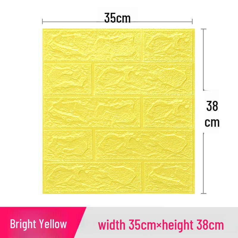 3D Vzor cihly Samolepicí nástěnná samolepka: Proti kolizi, Měkký, 35x38, Malá velikost
