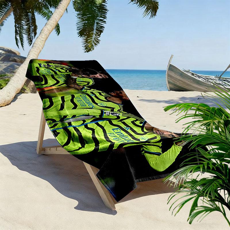 Arsenal Football Team Print Beach Towel, Large Soft Quick Dry Towel for Beach Camping Swimming
