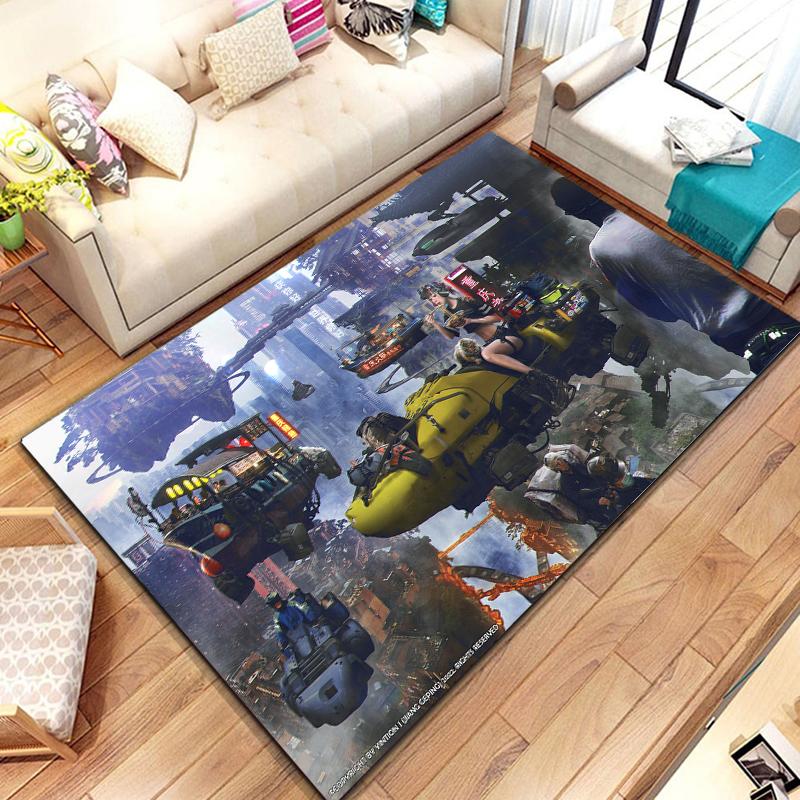 Cyberpunk urban nightscape printed carpet, living room bedroom home decoration carpet, bathroom anti-skid rugs for bedroom
